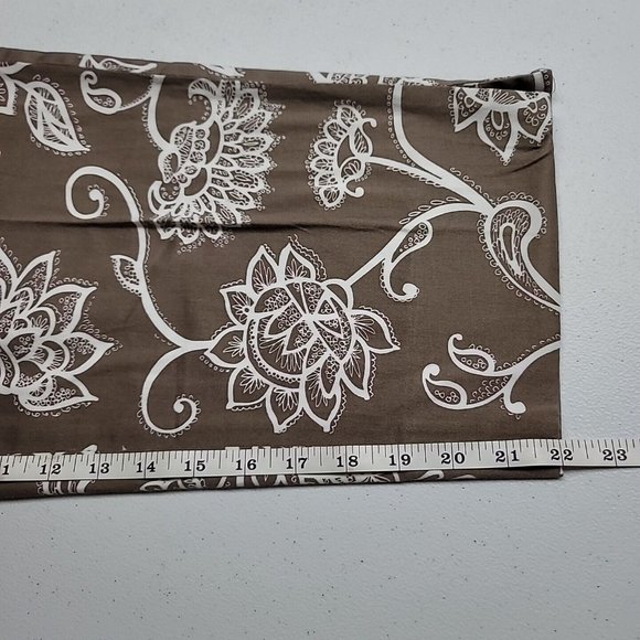 TALBOTS Womens Stretch Cotton Capri Pants Brown Floral Size 12 RN#73058 USA - Picture 9 of 12